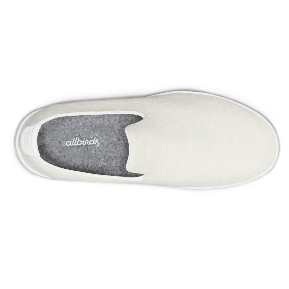 Allbirds Men\'s Slip-Ons White - Wool Loungers - 80243FOYR